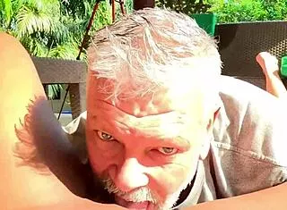 stepdad sees me yoga outside, wants my young tight pussy?