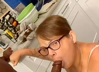 brunette milf rubs fat shaved pussy for dr blackjohnson