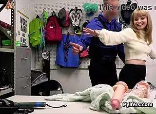 hey busty babe caught ya with those stolen toys now fuck time