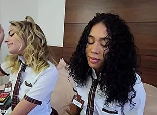 ever wonder how innocent girls provoke each other into kissing?