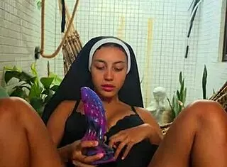 Feel her tight teen pussy explode in orgasm from monster vibrator?