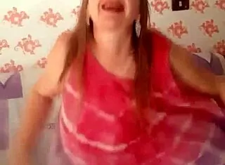 watch this cougar granny seduce with her big natural tits dance moves compilation