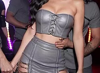 digging this dirty leather skirt ass tease outdoors