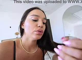 thick latina milf, why let hubby creampie that huge pussy without begging first?