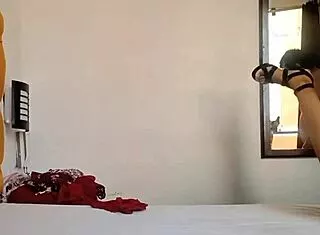 Stepdad catches me trying clothes, ends with cock in pussy?