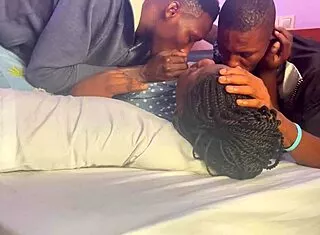 ram both my holes now in this rough homemade 4some blowbang!