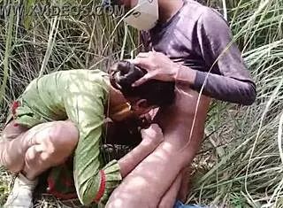 indian teen pressed against tree boobs squeezed then doggystyle fucked in forest 🌳🍑🔥