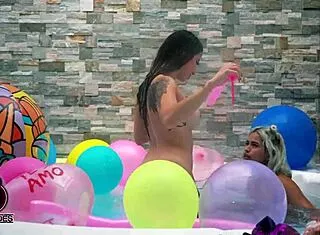 i play with my friend's wet pussy in jacuzzi