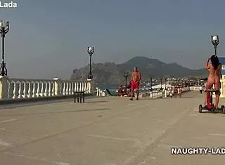 naughty milf wife naked public outdoor riding flash