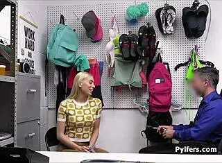 busty blonde nympho burglar spied stripping wants hardcore fuck 😈🔥