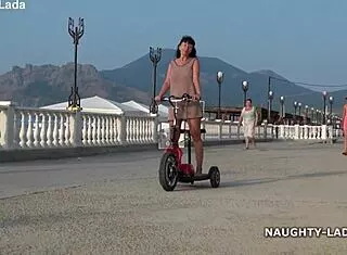 naughty milf wife naked public outdoor riding flash