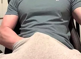 wanna see this tight handjob on monster cock while she's half asleep?