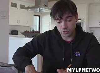 max and nade get tool help from hot teacher milf in garage threesome cowgirl doggystyle