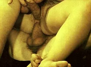 vintage sluts fill three hairy holes with double cocks