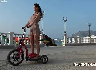 naughty milf wife naked public outdoor riding flash
