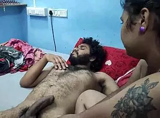 couple's shocking ass licking roleplay foreplay in dorm