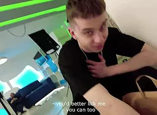 Blonde slut Mila Ray sucks off cameraman backstage. Then takes rough gaping anal to juicy orgasm.