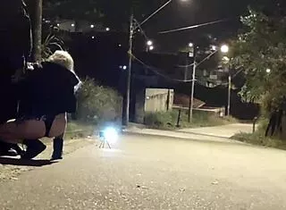 Street Police Bareback Blonde Big Ass Blowjob Handjob Cum in Mouth