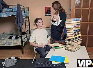 Big-Titted Russian Tutor Seduces Student To Pass Exams Passionately