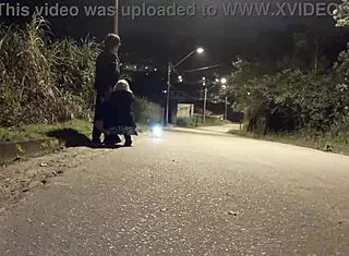 Street Police Bareback Blonde Big Ass Blowjob Handjob Cum in Mouth