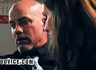 boss rams secretary deep while she chats wife on phone