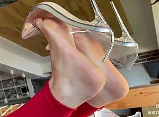 Dangling Heels on Bare Feet Tease!