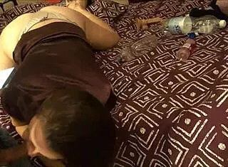 Sexy O2 In Satin Brown Dress Bent Over Doggystyle Big Ass Heels Panties Down!