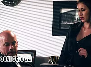 boss rams secretary deep while she chats wife on phone