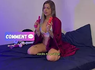hot brazilian blonde flashes big tits masturbating to orgasm 🔥🍒✊