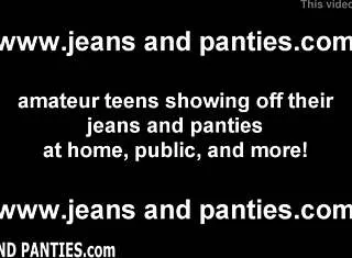 these skinny jeans rub my tight 18yo milf clit right leading to wild orgasm striptease