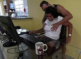 Nicoly Mattos Surrenders Ass After Boss Cock Suck
