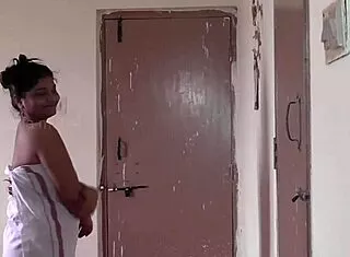 desi bhabhi slips into steamy bath wearing her teasing dress