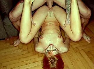 Skinny redhead ready for two monster cocks drilling pussy?