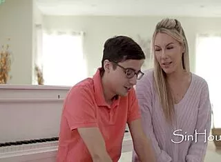 Piano Teacher's Big Tits Tutor Bach Lesson