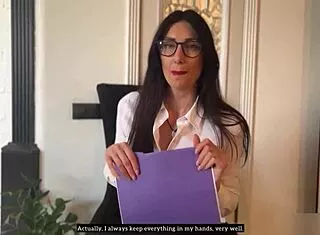 secretary bombs interview takes massive facial cumshot mouthful right on face!