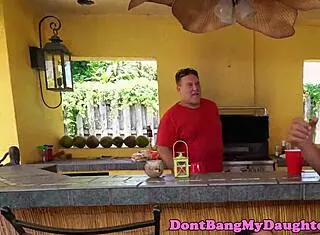 petite teen 18+ie rides senior's cock anally outdoors