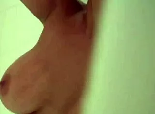 Diamond slips into steamy shower nude, soaping big latina tits before fingering wet brunette pussy to climax