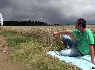 mature blonde milf bent over shaved pussy doggystyle outdoor