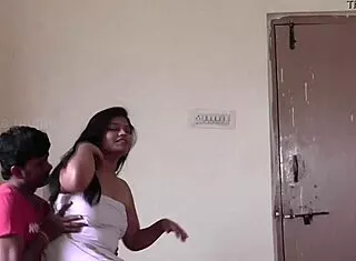 desi bhabhi slips into steamy bath wearing her teasing dress