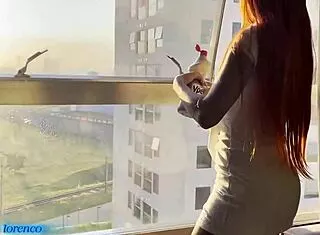 Redhead Maid Takes Anal Creampie from Boss Full Vid