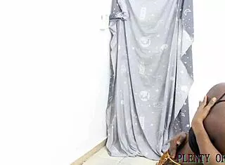 skinny ebony teen 18+ craves oiled anal creampie and yoga fingering