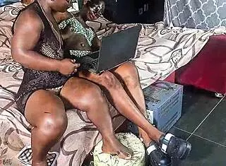 seducing my big booty midget stepsis with hot lesbian porn 🍑🌈