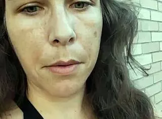 Kelly kendrick's big tits spill out smoking cigs outdoors