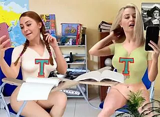 Teacher everlain rips clothes off student torcelini tight pussy