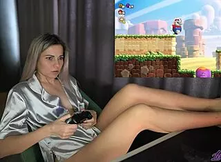 horny cosplay girl squirms and cums hard from vibrating toy on live stream