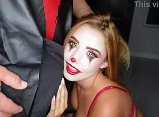 agatha vega as creepy clown ripped fucked hard by christian clay!