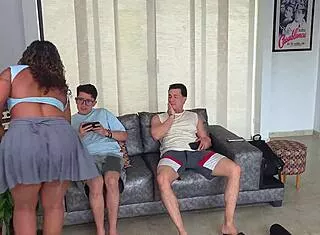 stepmom, your nerdy best friend's huge cock fills my wet pussy and mouth with cum!