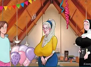 widow bride chokes on young monster cock at church wedding