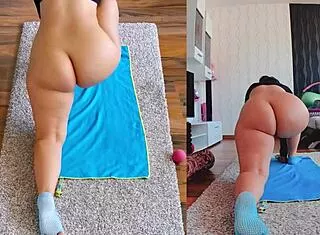 Ever Wondered What Naked Yoga Reveals on Her Curvy Milf Asshole?