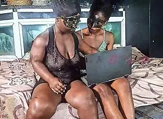 seducing my big booty midget stepsis with hot lesbian porn 🍑🌈